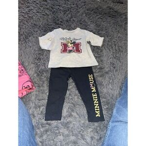 Disney Baby  Girl's Long Sleeve Minnie Mouse Top minnie mouse pants grey‎ 12 mth